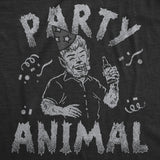 Mens Funny T Shirts Party Animal Sarcastic Halloween Werewolf Graphic Tee For Men