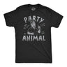 Mens Funny T Shirts Party Animal Sarcastic Halloween Werewolf Graphic Tee For Men
