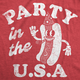 Womens Funny T Shirts Party In The USA Sarcastic Fourth Of July Graphic Tee for Ladies