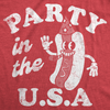 Womens Funny T Shirts Party In The USA Sarcastic Fourth Of July Graphic Tee For Ladies