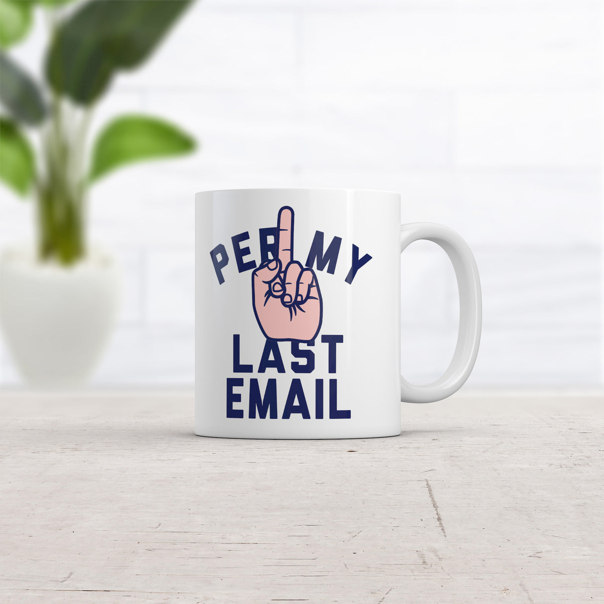 Per My Last Email Mug Funny Sarcastic Middle Finger Graphic Novelty Coffee Cup-11oz