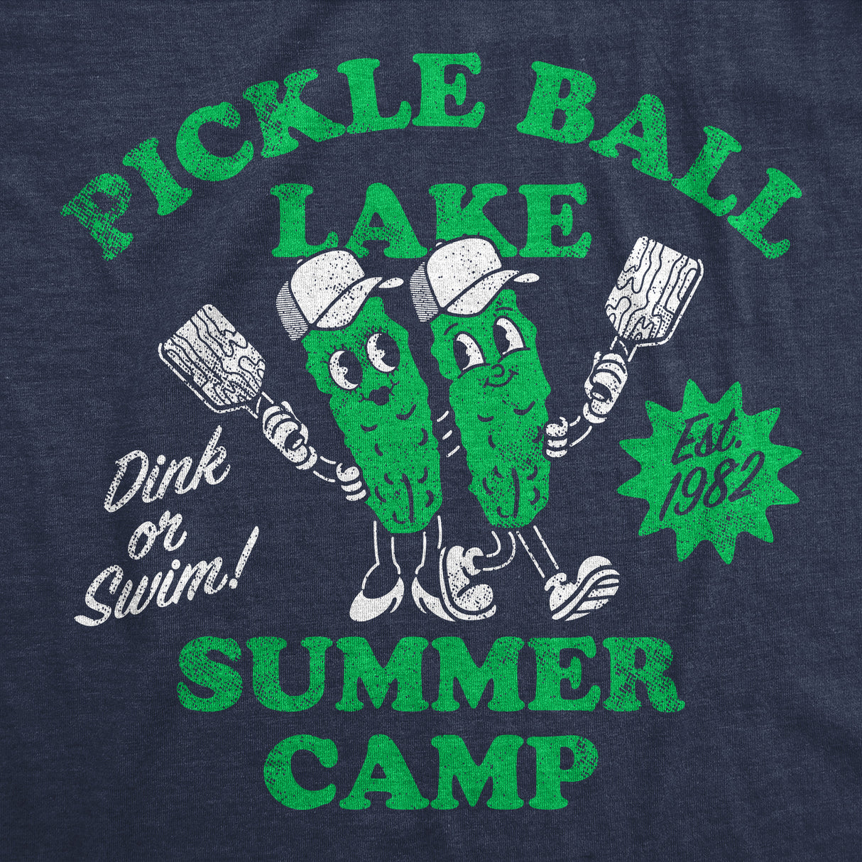 Mens Pickleball Lake Summer Camp T Shirt Funny Pickle Ball Lovers Joke Tee for Guys