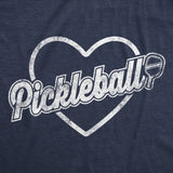 Mens Pickleball Heart T Shirt Funny Awesome Pickle Ball Lovers Tee For Guys