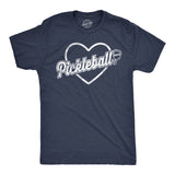 Mens Pickleball Heart T Shirt Funny Awesome Pickle Ball Lovers Tee For Guys