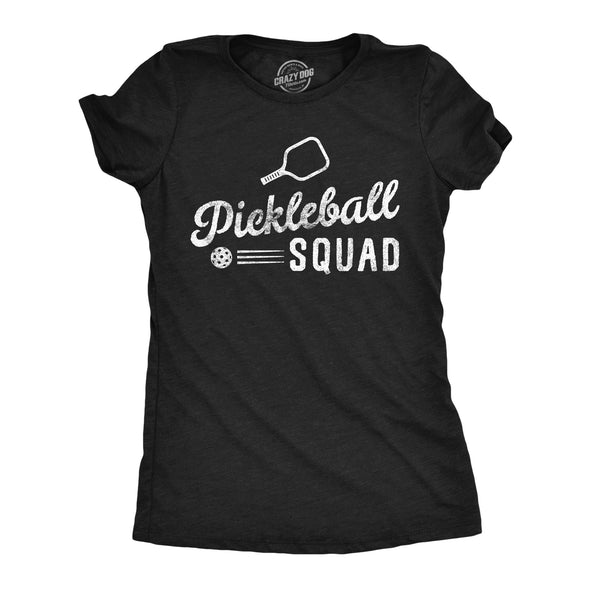 Womens Pickleball Squad T Shirt Funny Pickle Ball Lovers Team Tee For Ladies