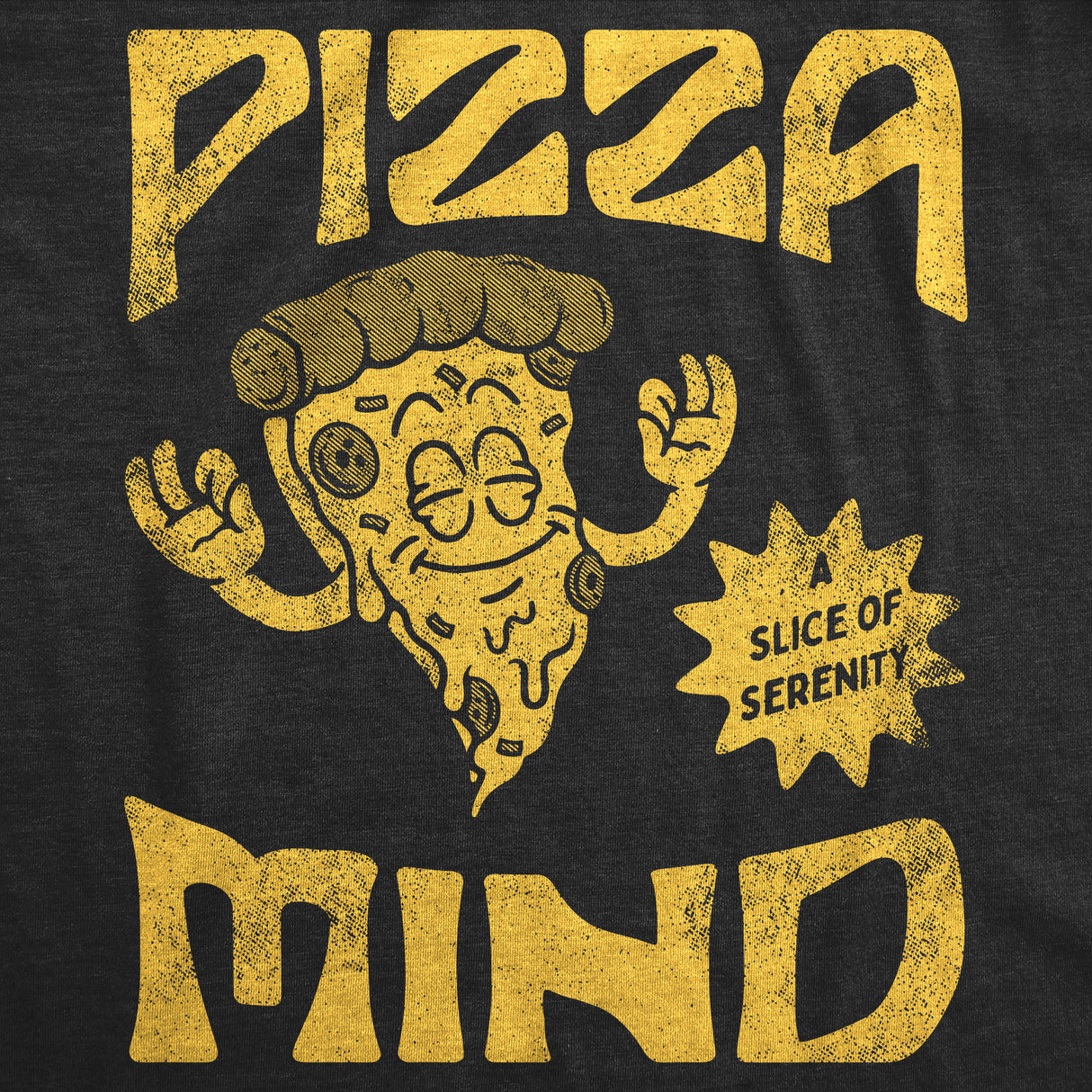 Mens Funny T Shirts Pizza Mind Sarcastic Food Graphic Tee for Men