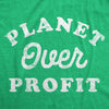 Womens Planet Over Profit Funny T Shirts Earth Day Graphic Tee For Ladies