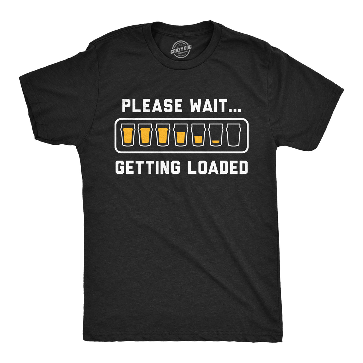 Mens Funny T Shirts Please Wait Getting Loaded Drinking Graphic Tee for Men
