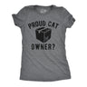 Womens Funny T Shirts Proud Cat Owner Sarcastic Kitten Graphic Tee For Ladies