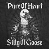 Mens Funny T Shirts Pure Of Heart Silly Of Goose Sarcasit Graphic Novely Tee for Men