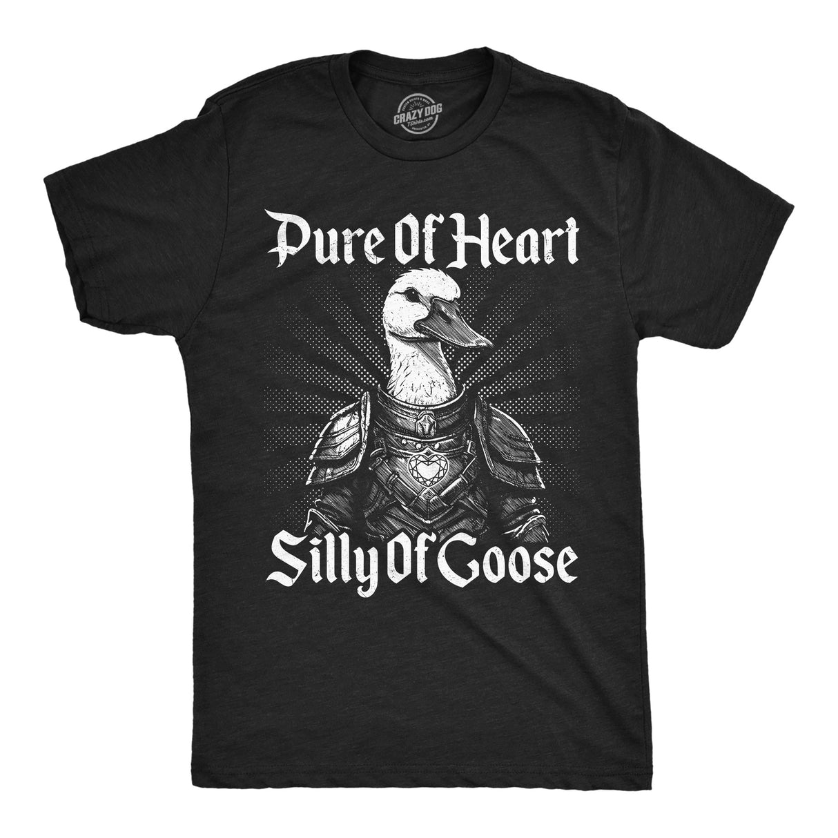 Mens Funny T Shirts Pure Of Heart Silly Of Goose Sarcasit Graphic Novely Tee for Men