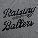 Mens Funny T Shirts Raising Ballers Sarcastic Baseball Graphic Tee for Men