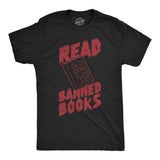 Mens Read Banned Books Funny T Shirt Awesome Reading Lovers Graphic Tee