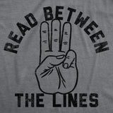 Mens Funny T Shirts Read Between The Lines Sarcastic Middle Finger Graphic Tee for Men