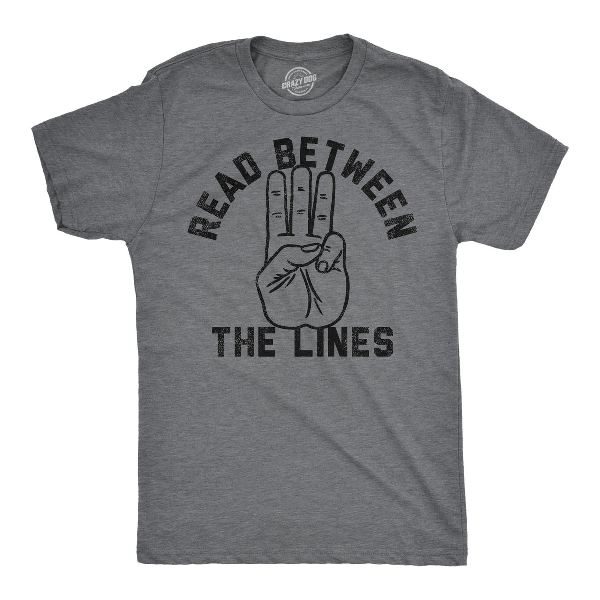 Mens Funny T Shirts Read Between The Lines Sarcastic Middle Finger Graphic Tee for Men