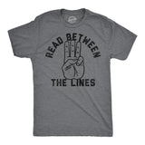 Mens Funny T Shirts Read Between The Lines Sarcastic Middle Finger Graphic Tee for Men