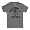 Mens Funny T Shirts Read Between The Lines Sarcastic Middle Finger Graphic Tee for Men