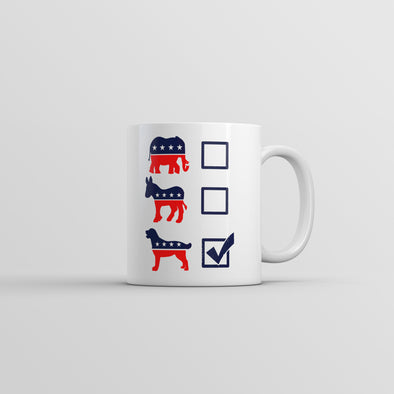 Voting Ballot Dog Mug Sarcastic Political Puppy Graphic Coffee Cup-11oz