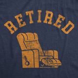 Mens Retired Recliner Funny T Shirt Sarcastic Graphic Tee For Men