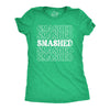 Womens Retro Smashed T Shirt Funny St Pattys Day Parade Partying Drunk Joke Tee For Ladies