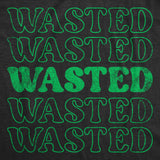 Mens Retro Wasted T Shirt Funny St Pattys Day Parade Partying Drunk Joke Tee For Guys