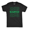 Mens Retro Wasted T Shirt Funny St Pattys Day Parade Partying Drunk Joke Tee For Guys