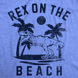 Mens Funny T Shirts Rex On The Beach Sarcastic Dinosaur Graphic Tee For Men