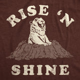 Mens Funny T Shirts Rise N Shine Ground Hogs Day Graphic Tee for Men