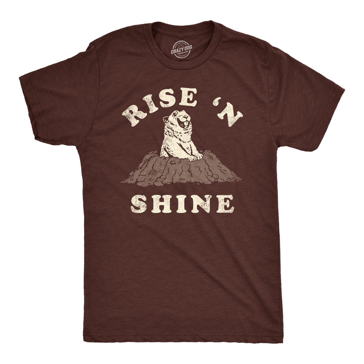 Mens Funny T Shirts Rise N Shine Ground Hogs Day Graphic Tee for Men