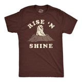 Mens Funny T Shirts Rise N Shine Ground Hogs Day Graphic Tee for Men