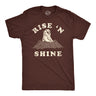 Mens Funny T Shirts Rise N Shine Ground Hogs Day Graphic Tee for Men