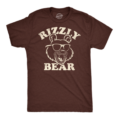 Mens Funny T Shirts Rizzly Bear Sarcastic Graphic Tee For Men