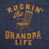 Mens Funny T Shirts Rockin The Grandpa Life Sarcastic Rocking Chair Graphic Tee For Men