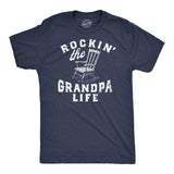 Mens Funny T Shirts Rockin The Grandpa Life Sarcastic Rocking Chair Graphic Tee for Men