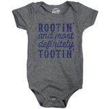 Rootin And Most Definitely Tootin Baby Bodysuit Funny Sarcastic Novelty Jumper For Infants