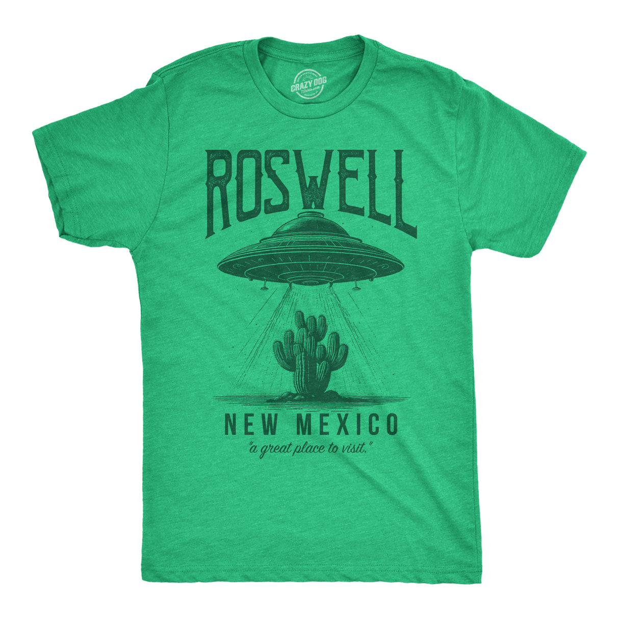 Mens Funny T Shirts Roswell New Mexico Sarcastic UFO Graphic Novelty Tee for Men