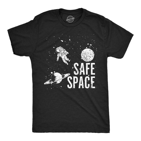 Mens Funny T Shirts Safe Space Sarcastic Astronaut Graphic Tee For Men