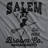 Womens Funny T Shirts Salem Broom Co Sarcastitc Halloween Witch Graphic Tee For Ladies