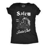 Womens Funny T Shrits Salem Social Club Sarcastic Halloween Witch Graphic Novelty Tee For Ladies