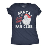 Womens Funny T Shirts Santa Fan Club Sarcastic Christmas Graphic Novelty Tee For Ladies