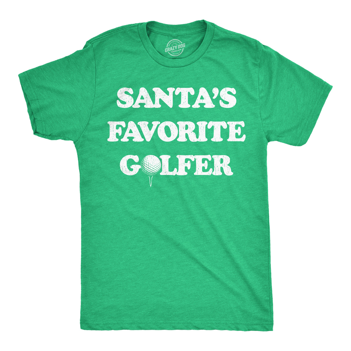 Mens Funny T Shirts Santas Favorite Golfer Sarcastic Golfing Graphic Novelty Christmas Tee for Men