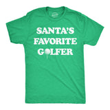 Mens Funny T Shirts Santas Favorite Golfer Sarcastic Golfing Graphic Novelty Christmas Tee for Men