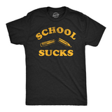 Mens Funny T Shirts School Sucks Sarcastic Graphic Tee for Men