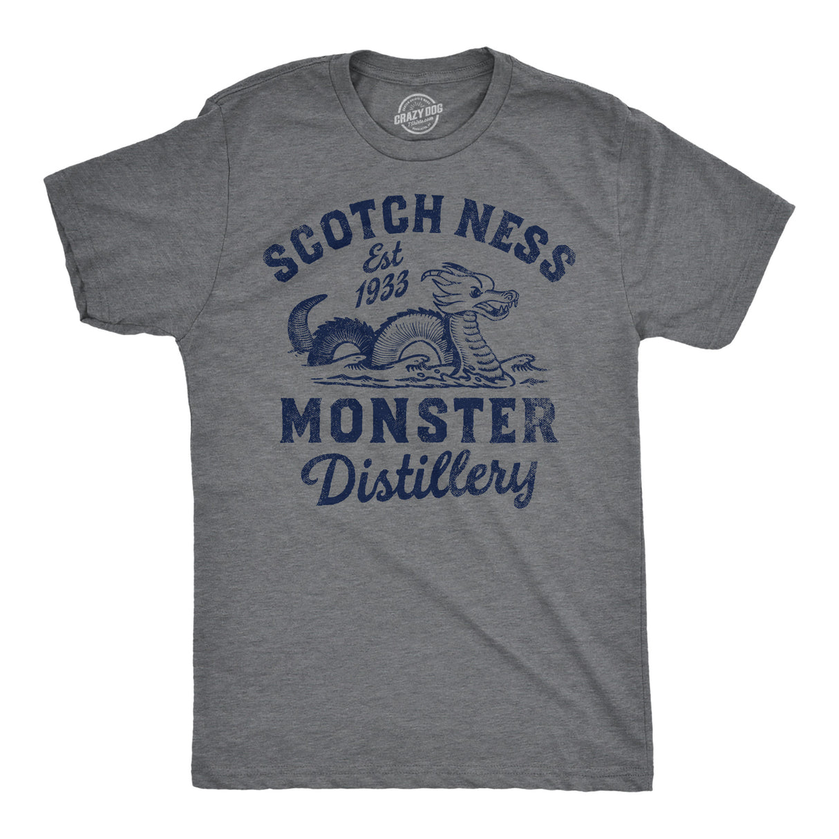 Mens Scotch Ness Monster Distillery Funny T Shirt Drinking Graphic Tee For Men