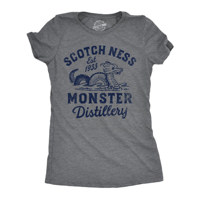 Womens Scotch Ness Monster Distillery Funny T Shirt Drinking Graphic Tee For Ladies