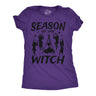 Womens Funny T Shirts Season Of The Witch Sarcastic Halloween Witch Graphinc Tee For Ladies