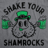 Mens Funny T Shirts Shake Your Shamrocks Adult St Patricks Day Graphic Tee