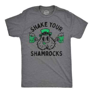 Mens Funny T Shirts Shake Your Shamrocks Adult St Patricks Day Graphic Tee