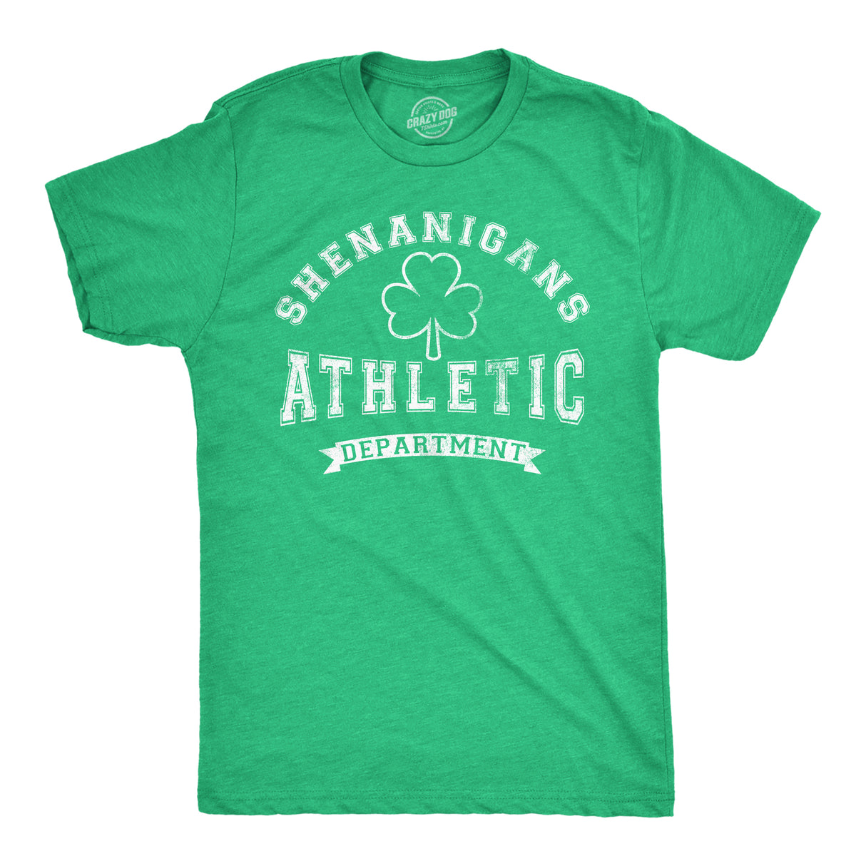 Mens Tee Shenanigans Athletic Department Funny St Patricks Day Graphic T Shirt