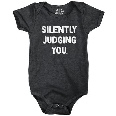 Silently Judging You Baby Bodysuit Funny Sarcastic Novelty Jumper For Infants